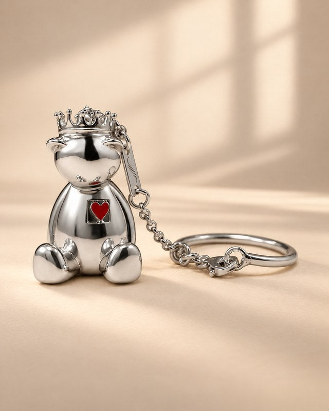 Silver Giving Fudge Keychain in the NOT TOYS sand studio