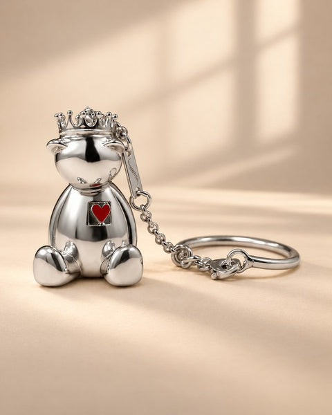 Silver Giving Fudge Keychain in the NOT TOYS sand studio