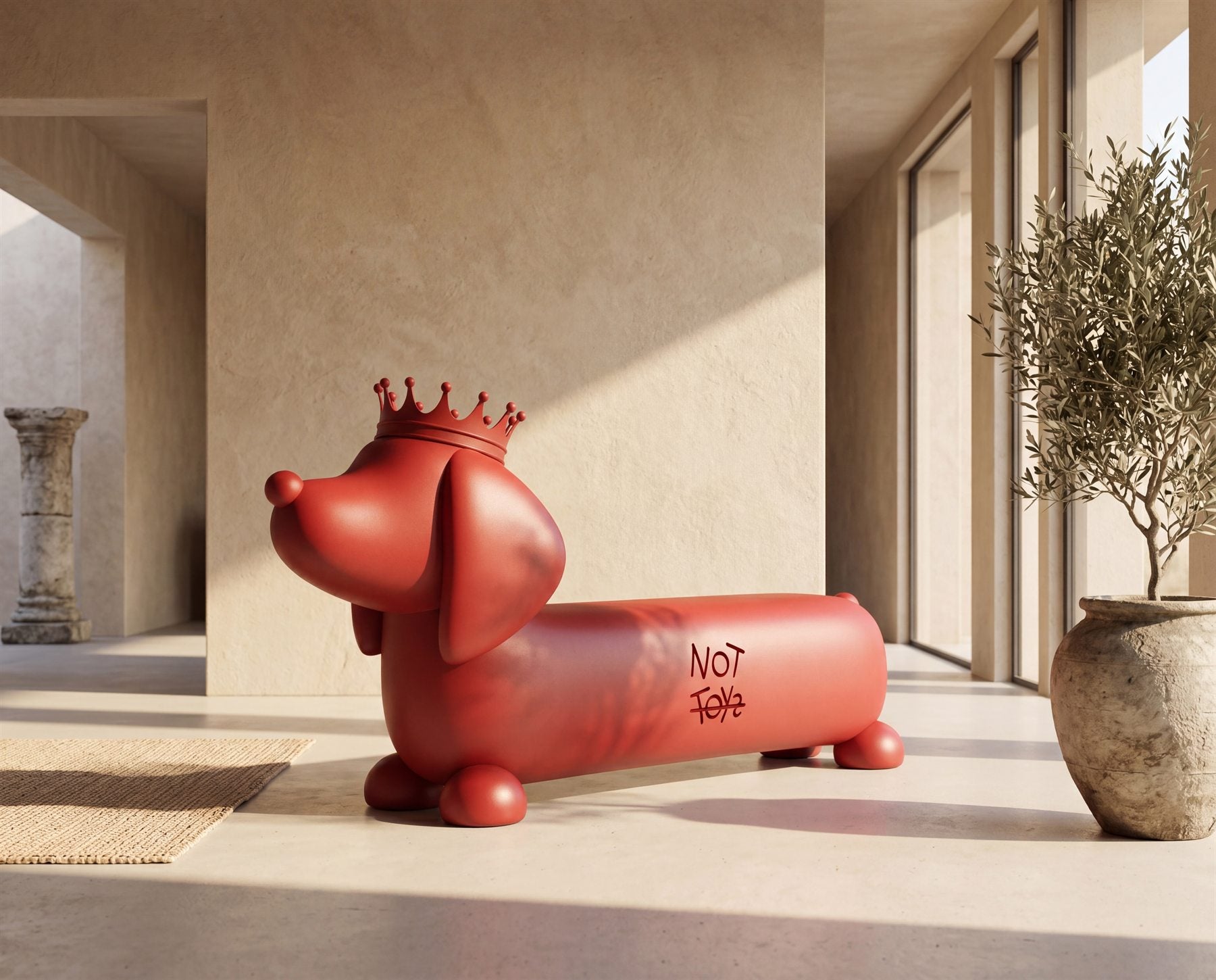 Saus bench by NOTTOYS X Studio Five, front view