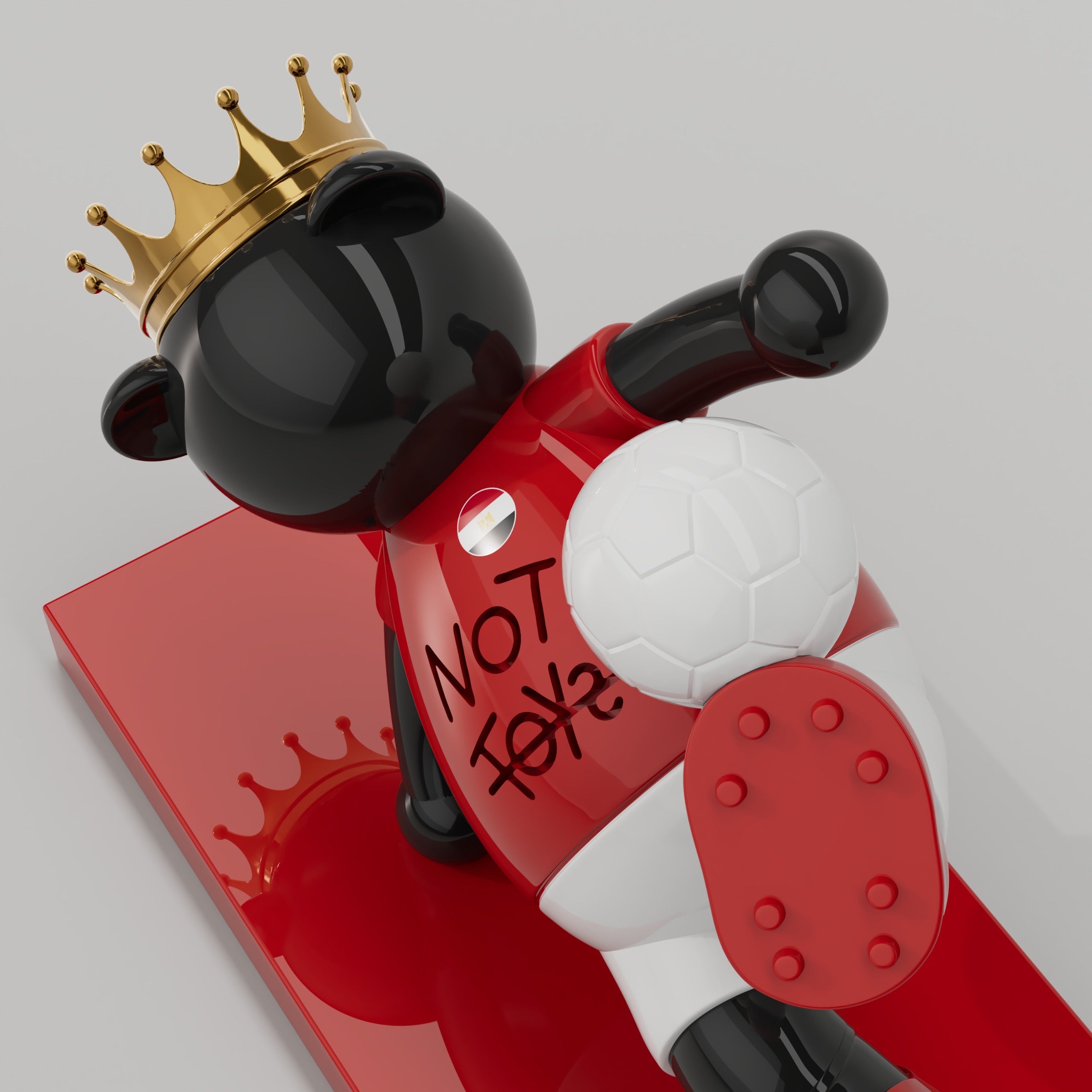 World Cup Fudge sculpture close-up with football and crown
