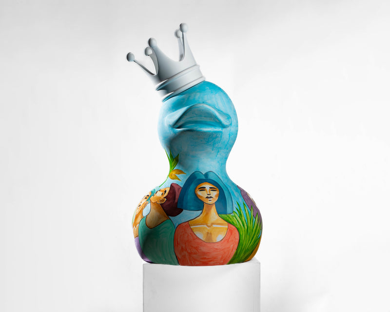 Hand-painted resin art toy duck by Hady Boraey