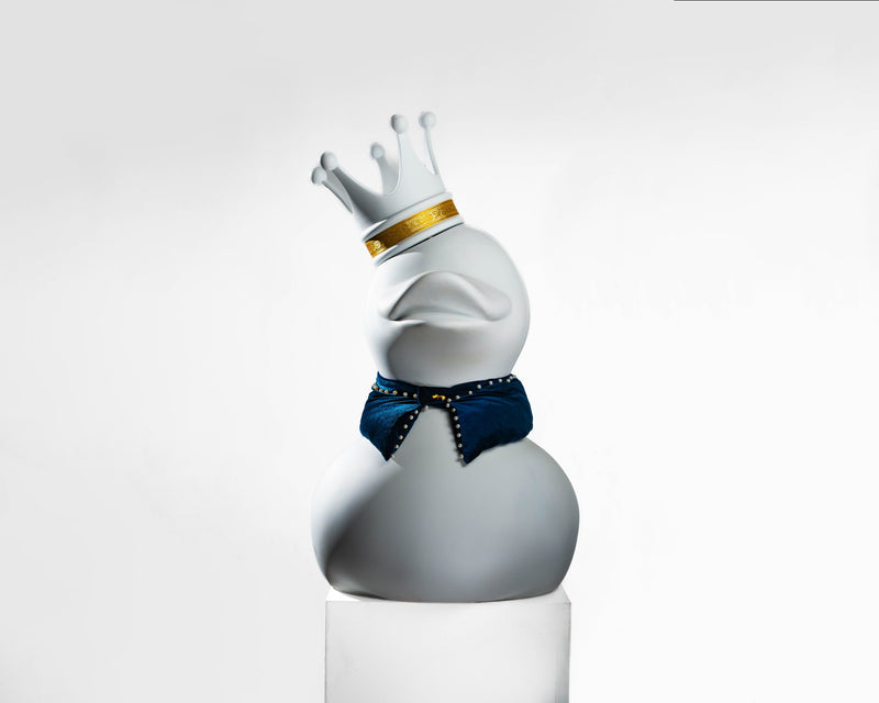 Hand-painted resin art toy duck by Karim Mekhtigian