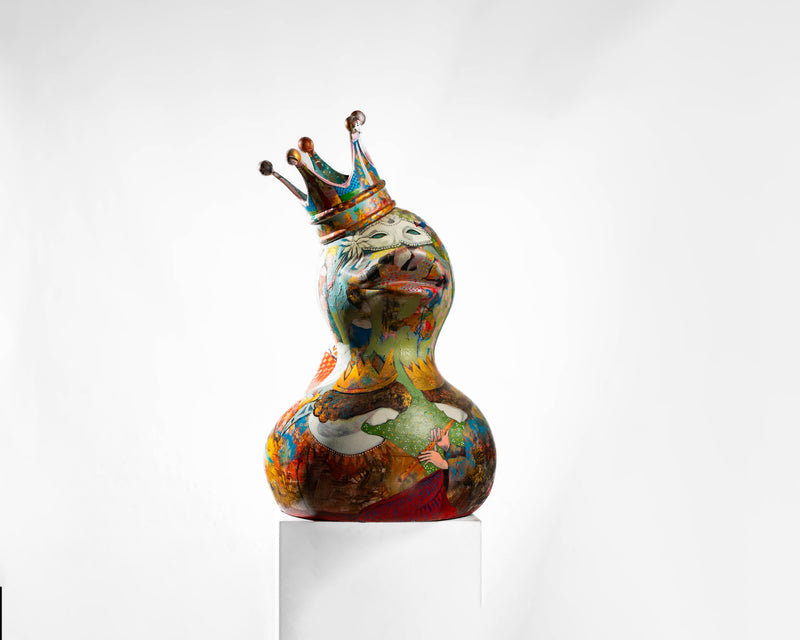 Hand-painted resin art toy duck by Klay Kassem