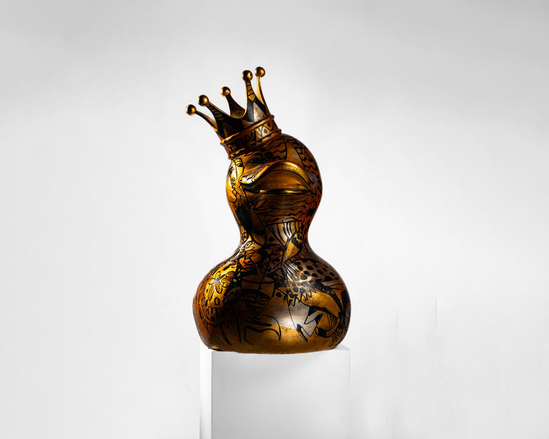 Hand-painted resin art toy duck by Mohamed Damarawy