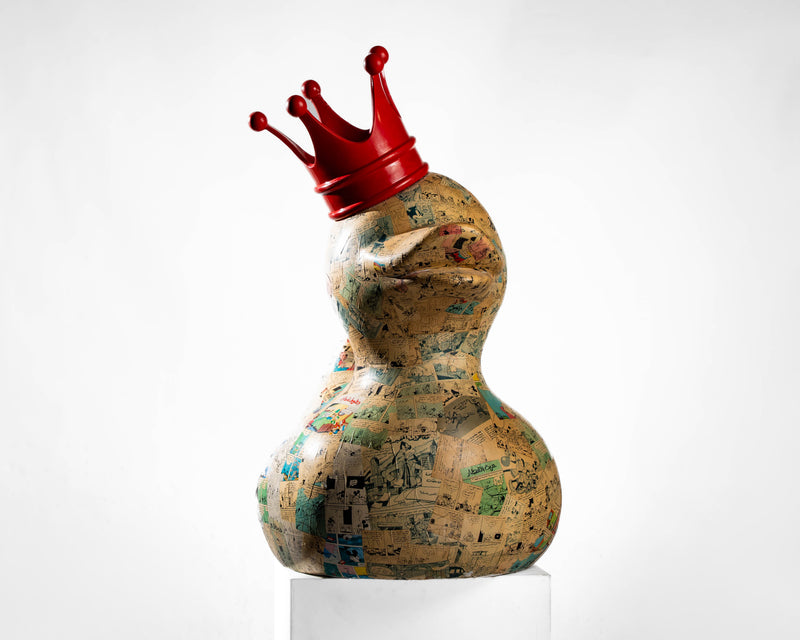 Hand-painted resin art toy duck by Mohamed Fares